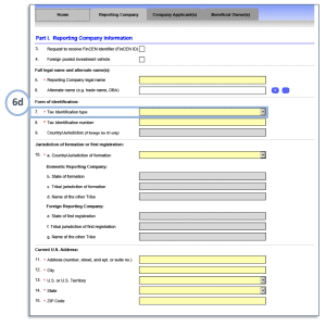 Reporting Company Tab (3 of 3) 