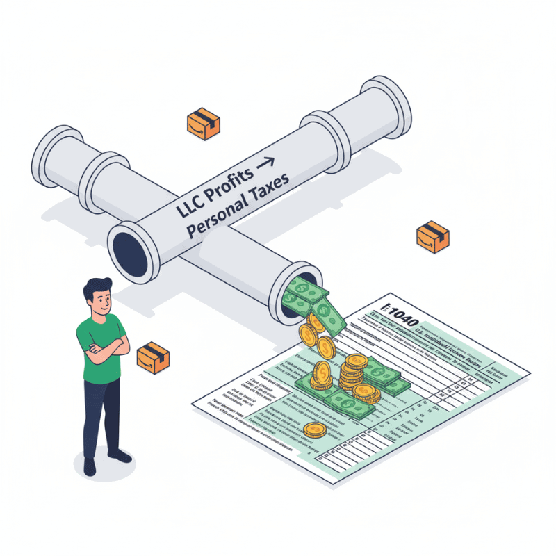 Pipeline of LLC profits flowing directly into personal tax forms