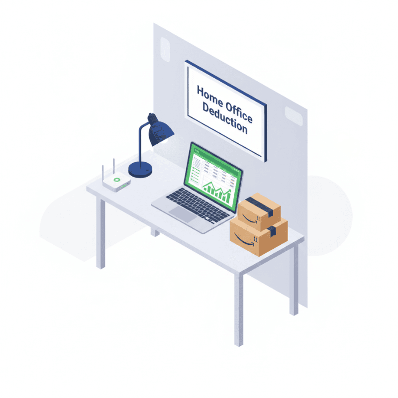home office tax deductions for amazon sellers illustration