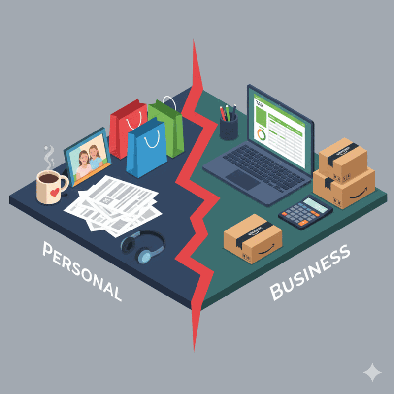 mixing personal and business expenses amazon sellers illustration