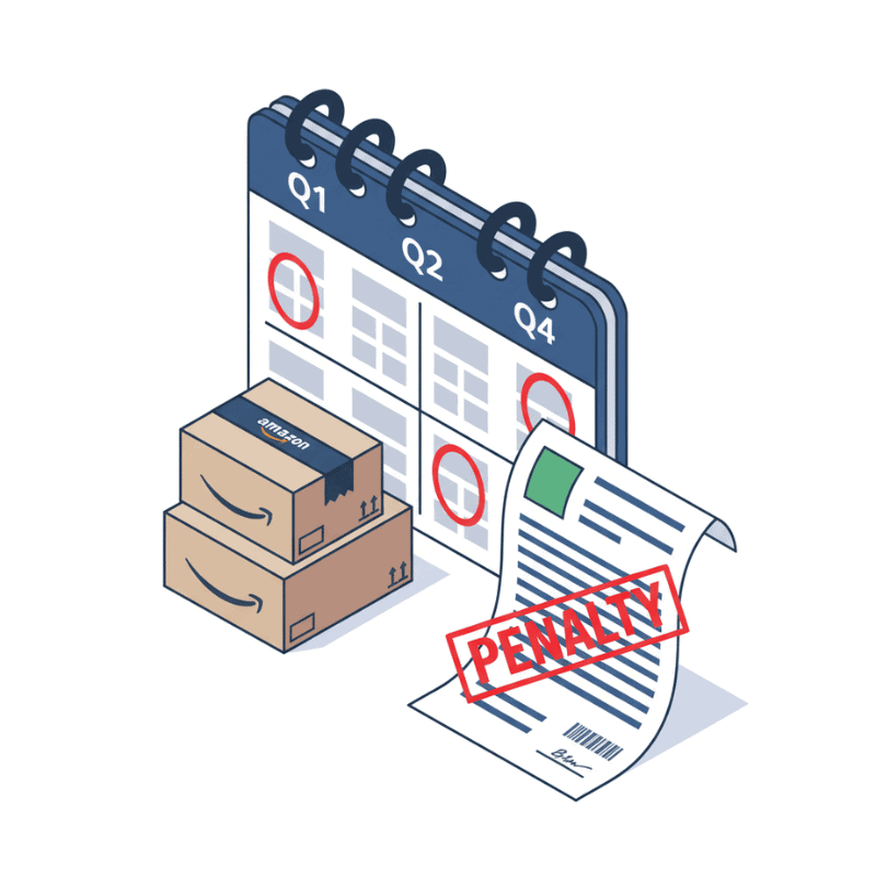 quarterly tax mistakes amazon sellers infographic