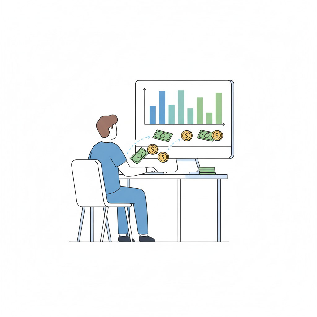 Revenue-based financing illustration showing flexible payment amounts adjusting with business sales fluctuations