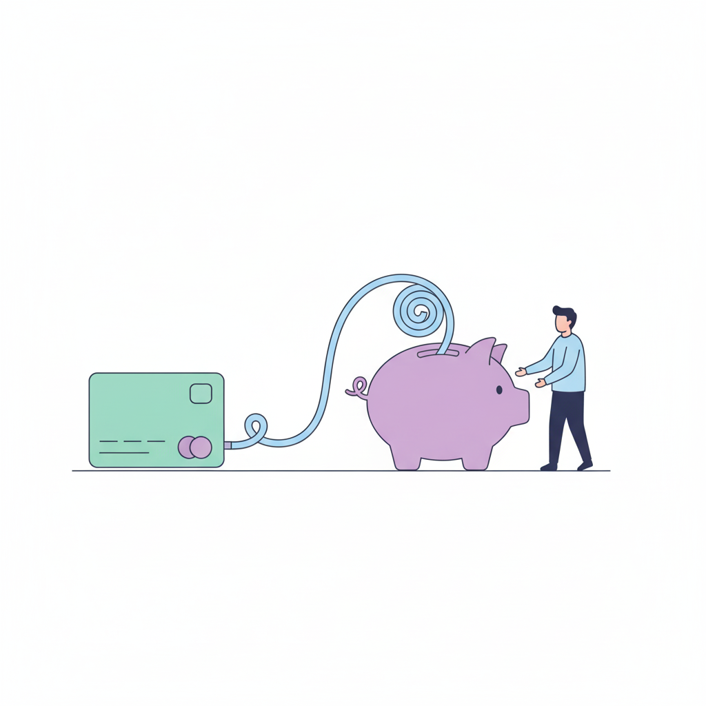 Business line of credit concept showing entrepreneur withdrawing only needed funds from available credit limit